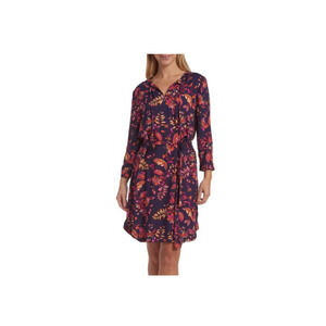 beachlunchlounge Size XXL Riley 3/4 Sleeve Printed Dress w/Belt Boho Beach Vaca‎